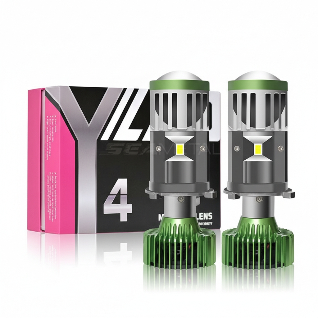 Eagle Lights Y4 Mini Bi-LED Headlight Projector – H4 Fitment – 6000K – 40W – Compact Retrofit Upgrade