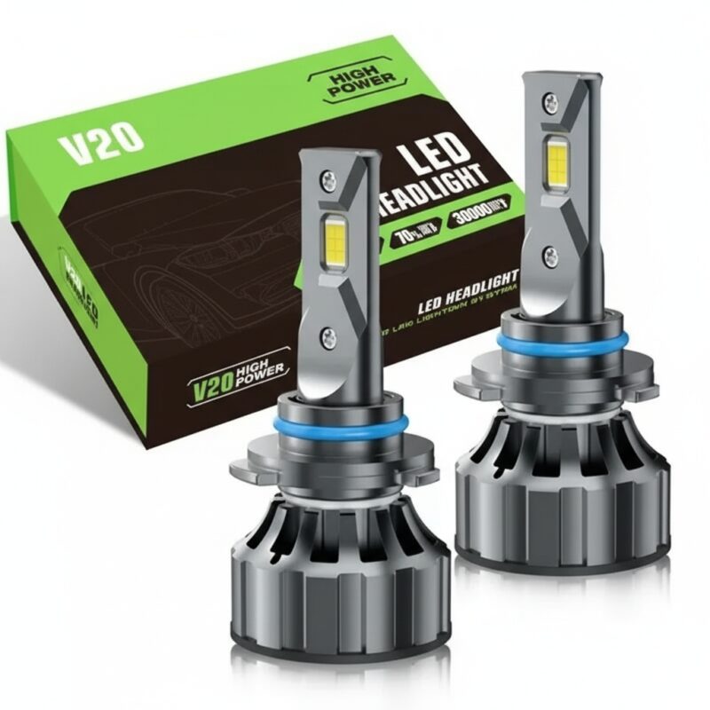 Eagle Lights V20 3-Color LED Headlight Bulb – 9005 – 6000K – 60W – Multi-Mode Visibility Upgrade