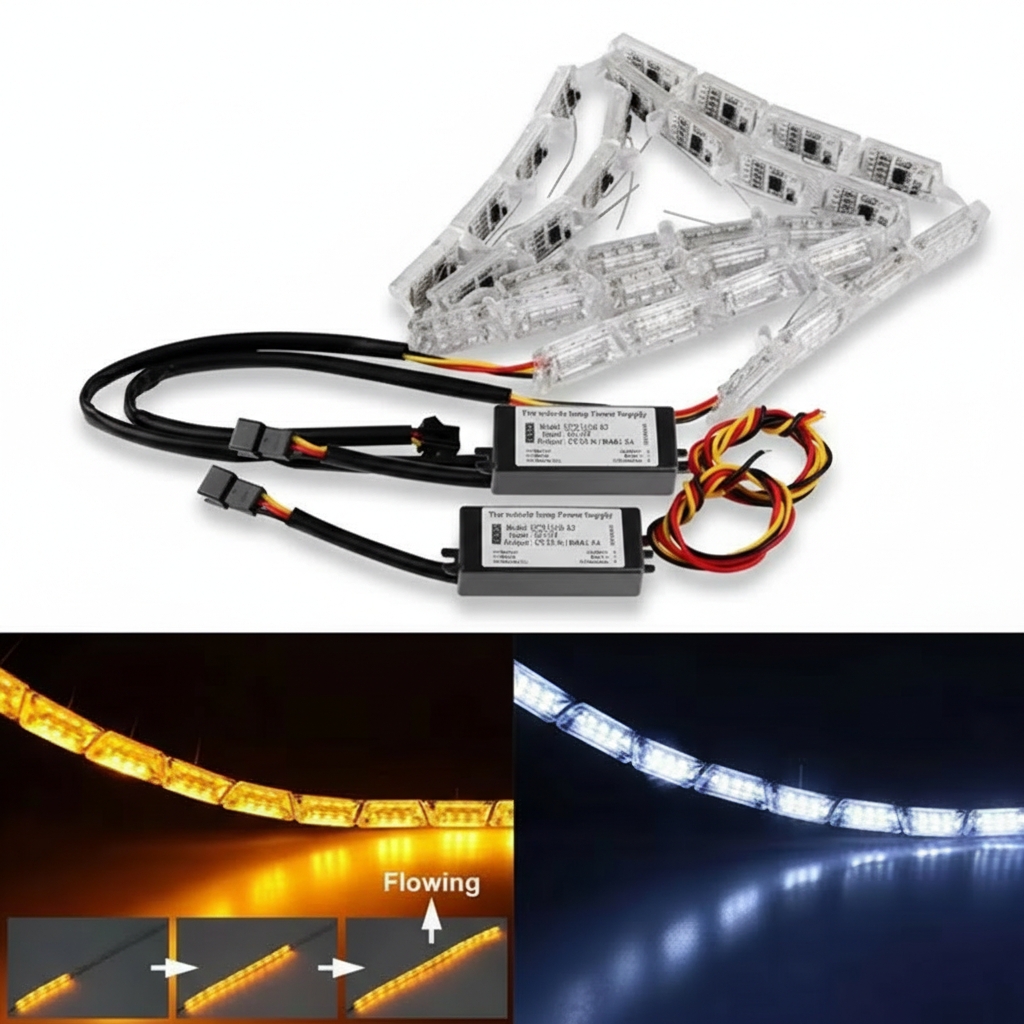 Oceanic Diamond Daytime Running Lights (DRL) – White & Yellow Running – A4C2 LED Strip System