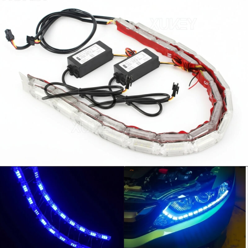 Oceanic Crystal Daytime Running Lights (DRL) – Blue Hint – A2C4 Flexible LED Strip System