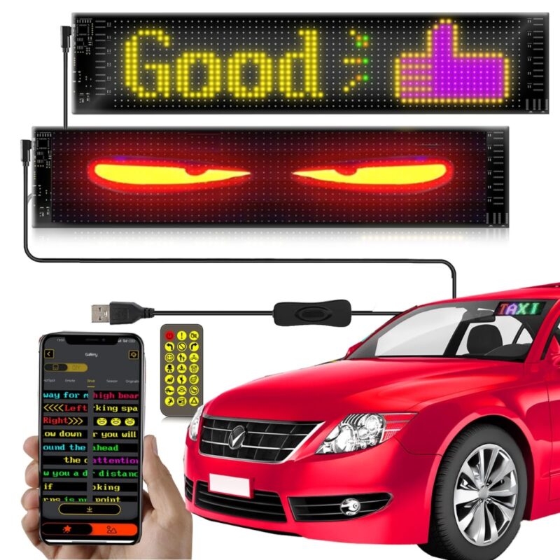 Eagle Lights Windscreen LED Animation Panel – RGB – 92 × 374mm – Interior Visual Display Accessory