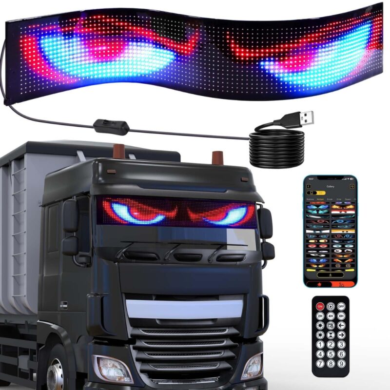Eagle Lights Windscreen LED Animation Panel – RGB – 120 × 595mm – Wide Interior Visual Display