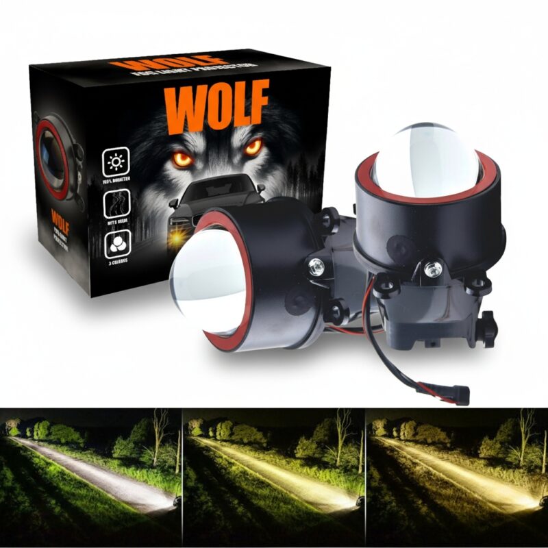 Eagle Lights Universal 3-Colour 3-Inch Bi-LED Fog Light Projector – 35W – 12V – Retrofit Fog Light Upgrade