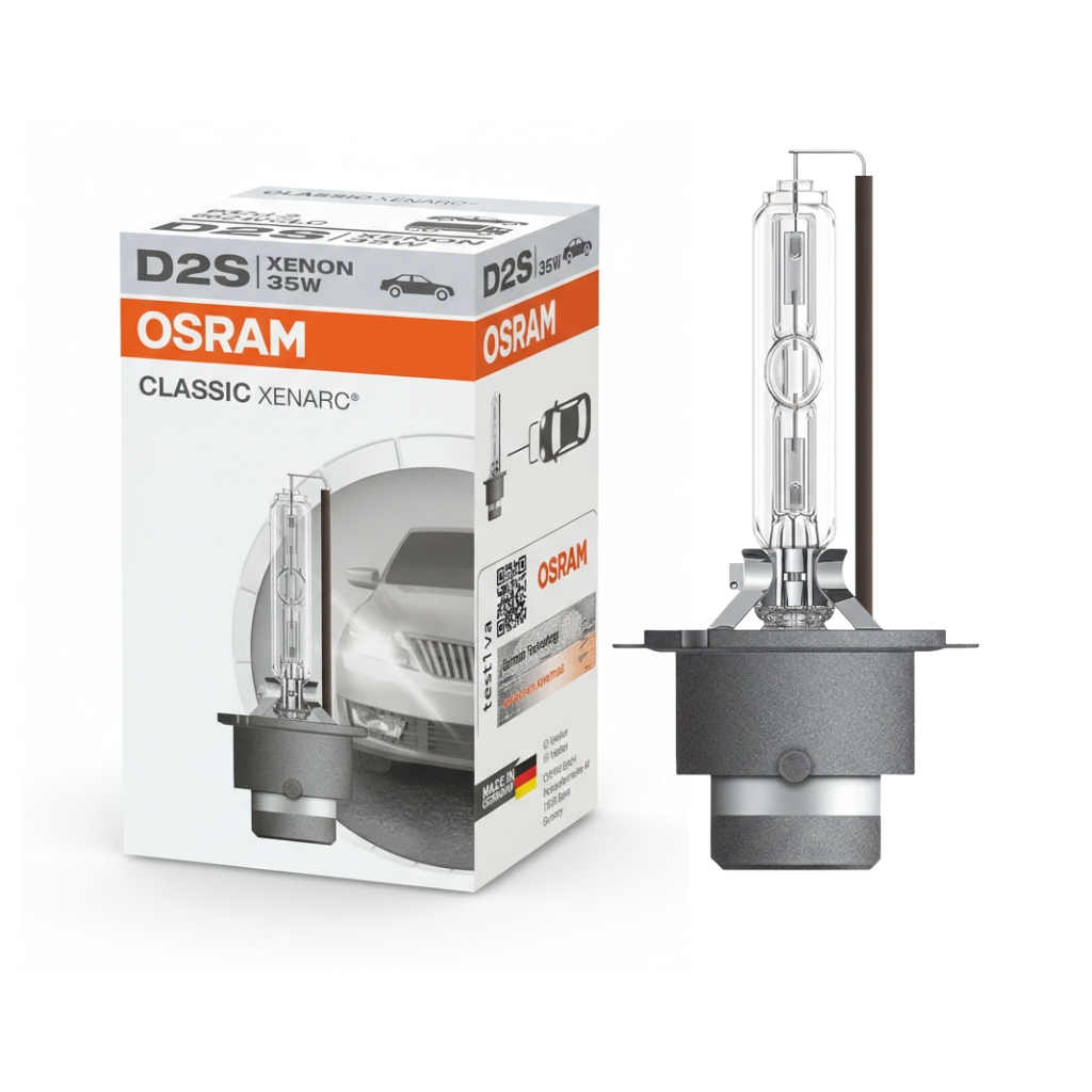 Osram D2S Xenon HID Headlight Bulb – 7000K – 35W – OEM Projector System Replacement