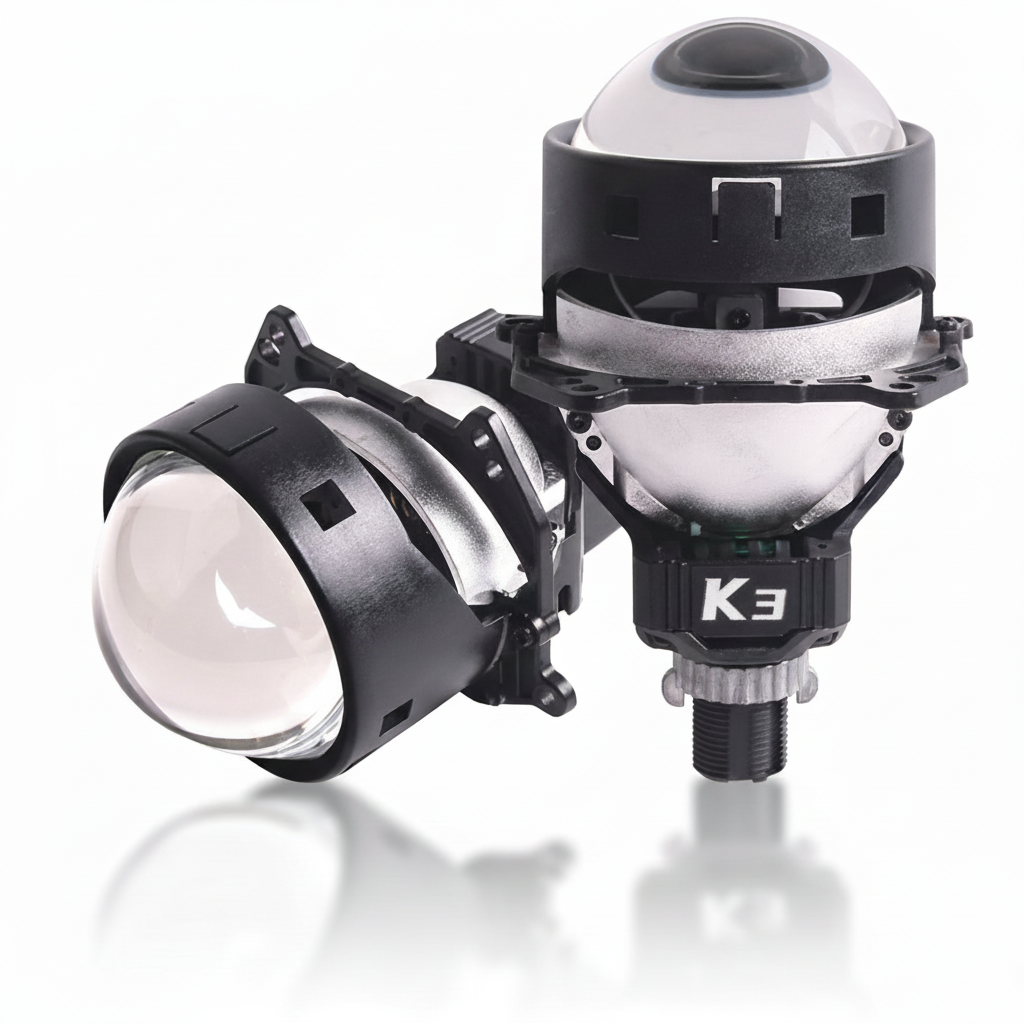 Eagle Lights K3 3-Inch Bi-LED Projector Upgrade – High/Low Beam – 6000K + 4300K – 50W / 55W – 9–16V Retrofit Headlight Projector