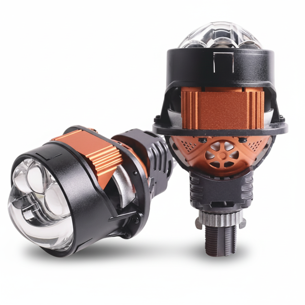 Eagle Lights S5-3 2.5-Inch Bi-LED Projector Upgrade – High/Low Beam – 6000K + 4300K – 36W / 51W – 9–16V Compact Retrofit Headlight Projector