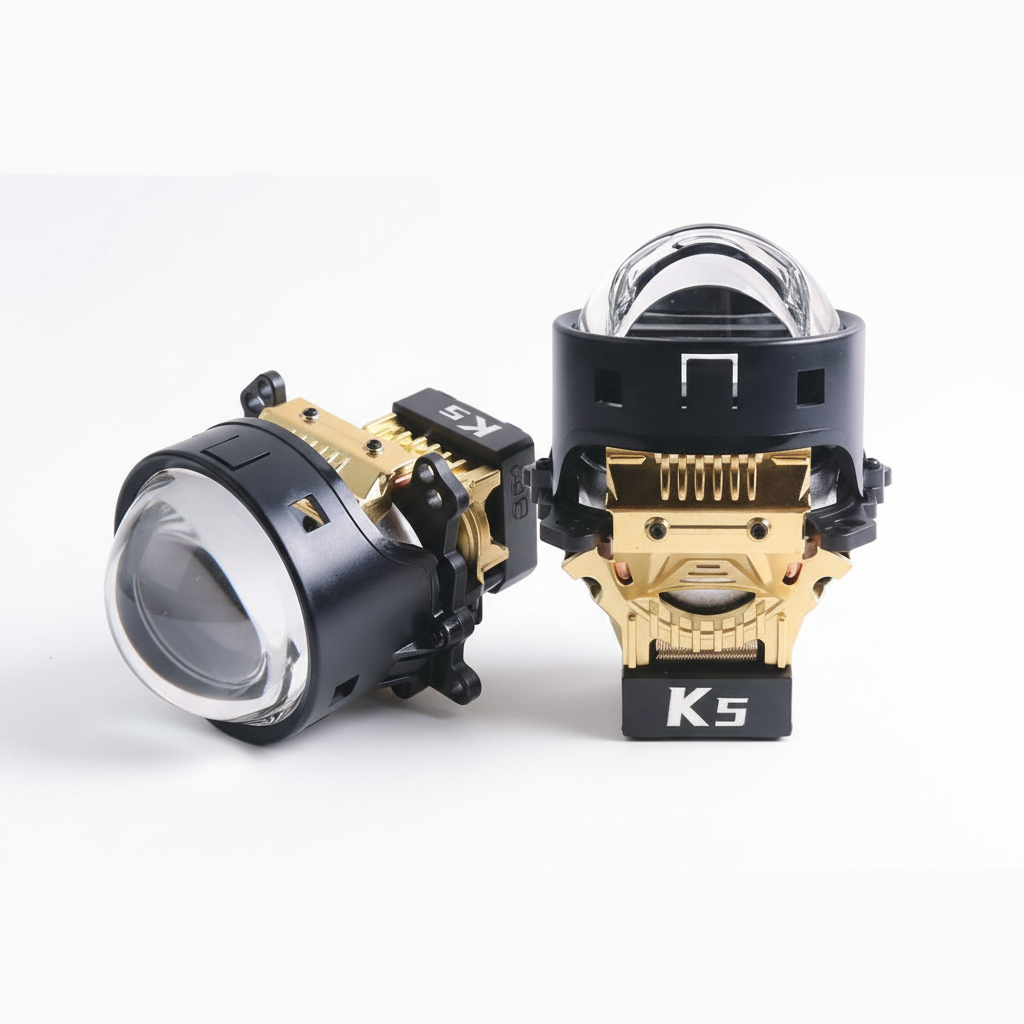 Eagle Lights K5 3-Inch Bi-LED Projector Upgrade – High/Low Beam – 6000K + 4300K – 50W / 70W – 9–16V High-Output Retrofit Headlight Projector