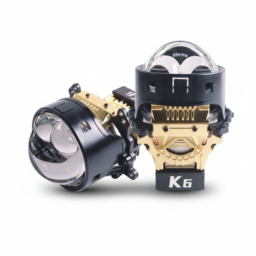 Eagle Lights K6 3-Inch Bi-LED Projector Upgrade – High/Low Beam – 6000K + 4300K – 50W / 80W – 9–16V Ultra High-Output Retrofit Headlight Projector