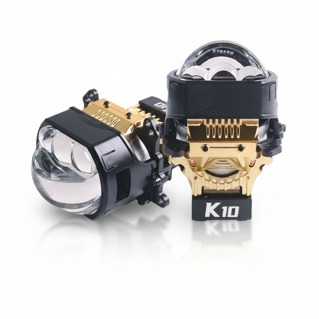 Eagle Lights K10 3-Inch Bi-LED Projector Upgrade – High/Low Beam – 6000K + 4300K – 50W / 90W – 9–16V Flagship Retrofit Headlight Projector