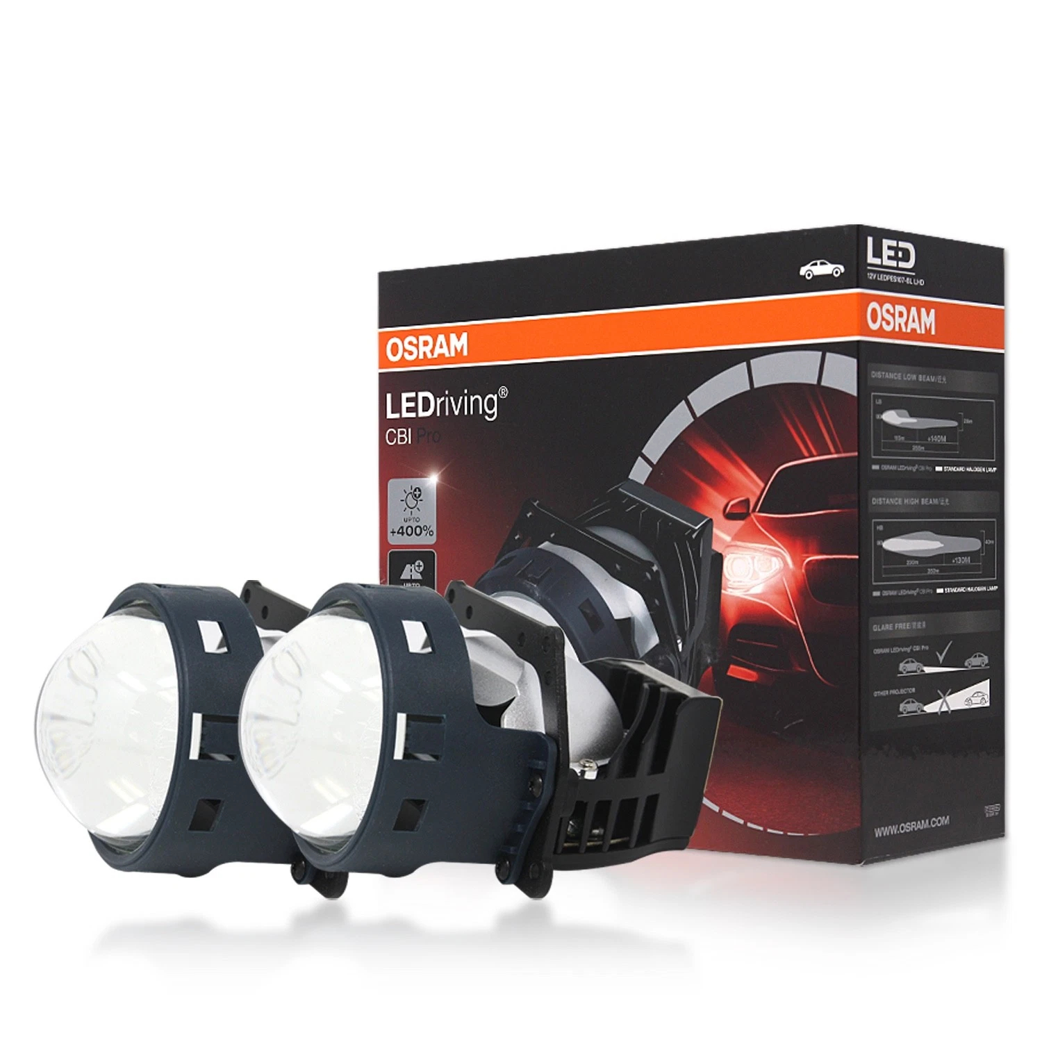 Eagle Lights LEDriving ALL SEASON PRO Projector – 55W / 67W – Bi-LED High/Low Beam – All-Weather Performance System