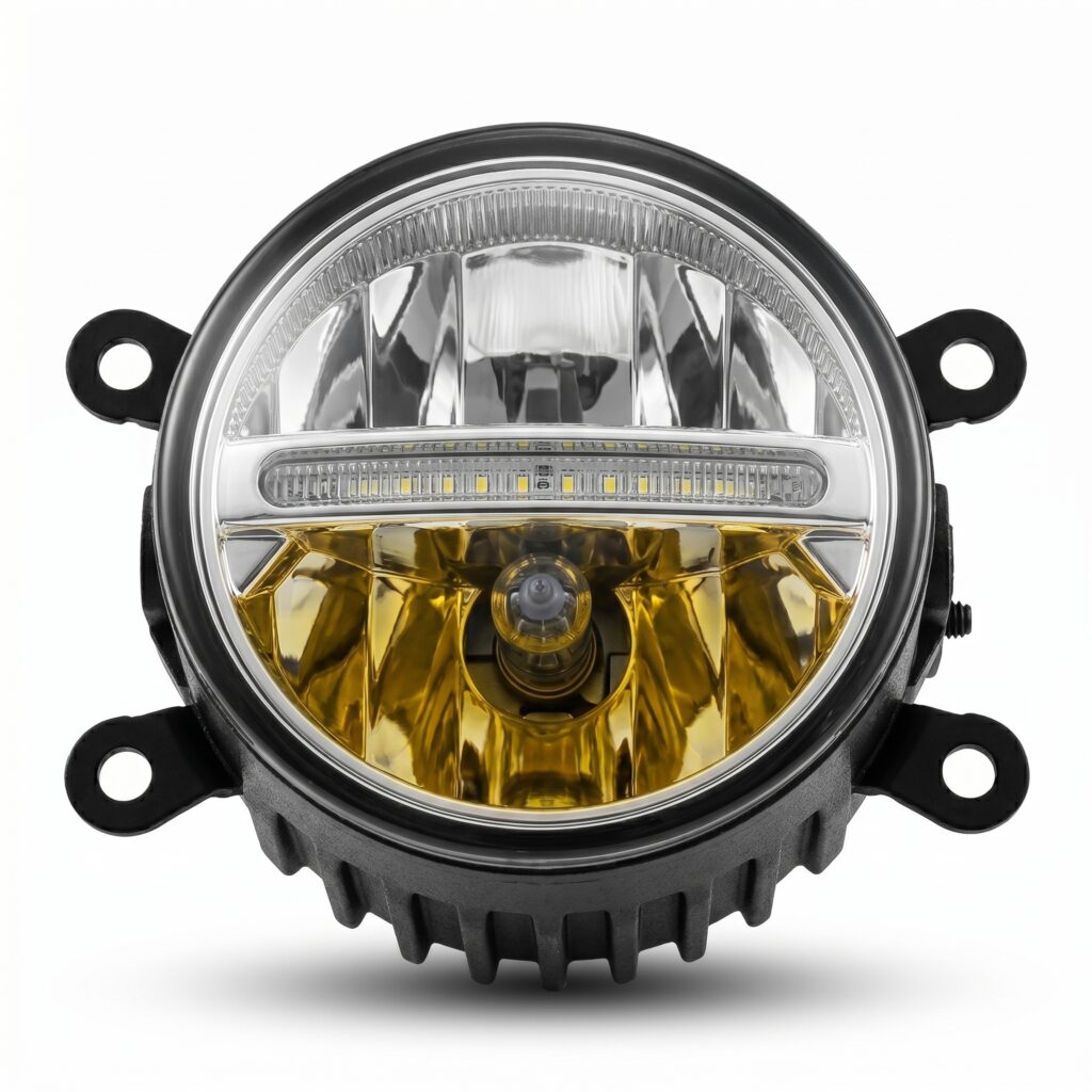 WINAUTO Universal LED Fog Lamp Kit — H11/H8/H16 55W 6000K Projector Bulbs — Plug-and-Play Fog Light Retrofit Upgrade for Acura & Universal Fitment Vehicles