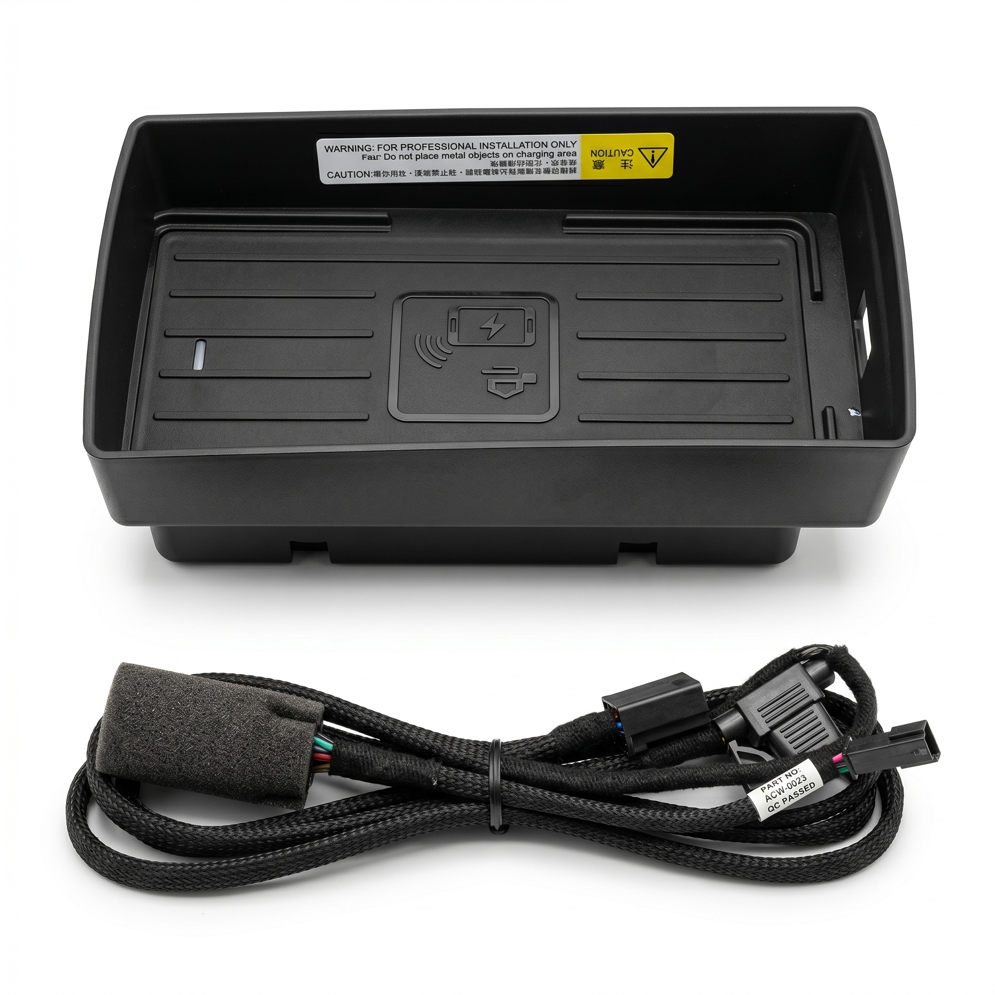 WINAUTO MCZ309 Wireless Charging Pad & Tray — 15W Qi2 Fast Charge — Plug-and-Play In-Cabin Upgrade for Audi A3 Wireless Charging Retrofit